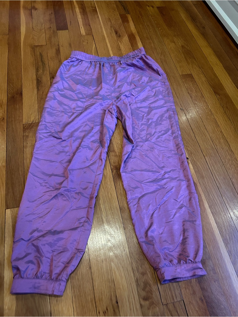 Fuchsia Satin Jogger Pants